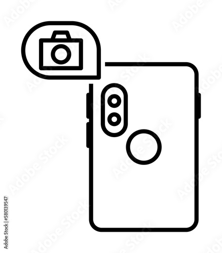 Smartphone camera icon. Element of smartphone on white background