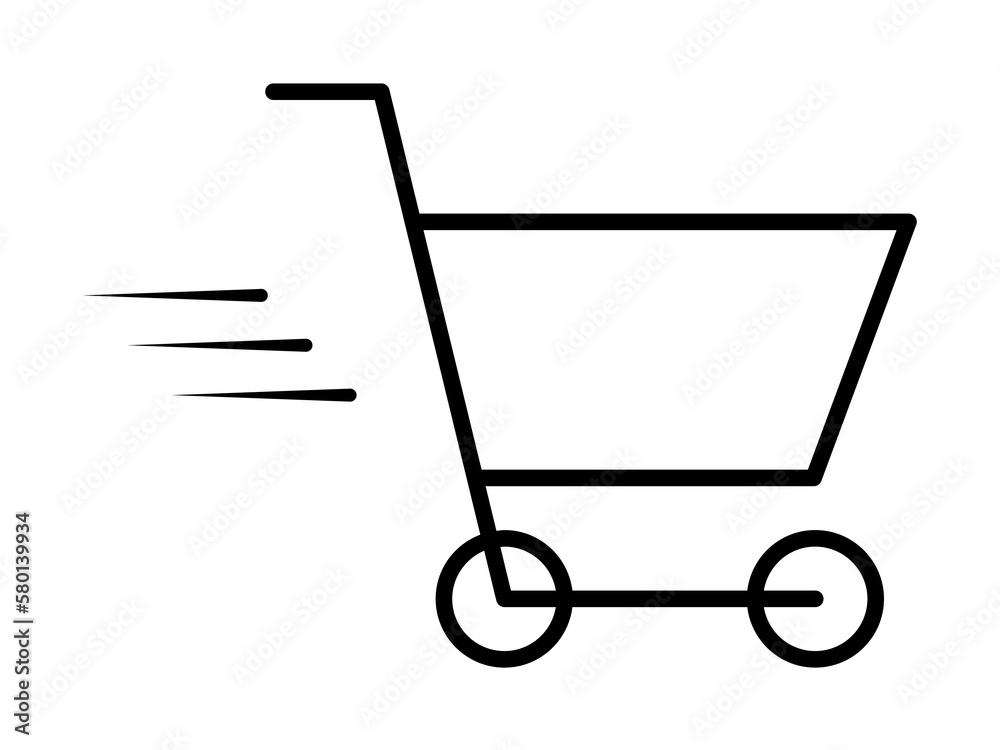 speed shopping icon. Element of speed for mobile concept and web apps illustration. Thin line icon for website design and development, app development. Premium icon on white background speed shopping icon. Element of speed for mobile concept and web apps illustration. Thin line icon for website design and development, app development. Premium icon on white background