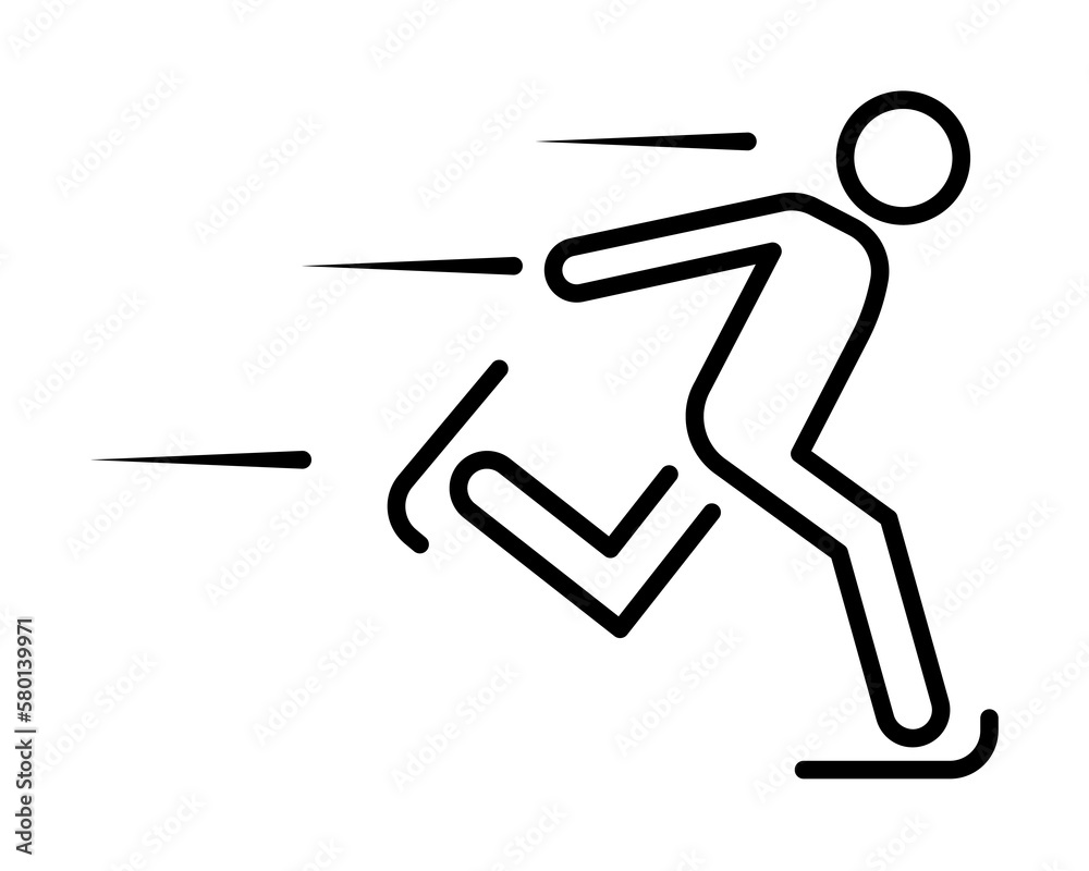 speed ice skating icon. Element of speed for mobile concept and web apps illustration. Thin line icon for website design and development, app development. Premium icon on white background speed ice skating icon. Element of speed for mobile concept and web apps illustration. Thin line icon for website design and development, app development. Premium icon on white background