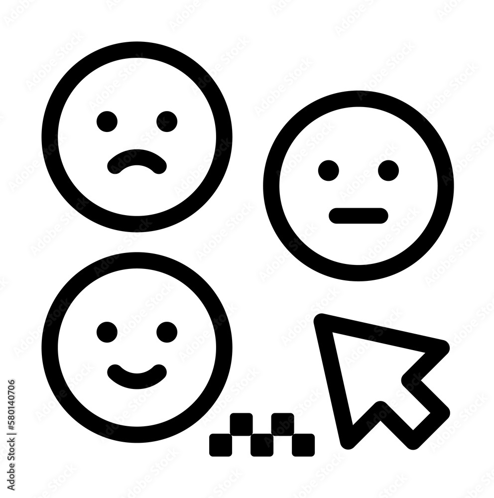 Feedback, emoji icon. Simple line, outline elements of taxi service icons for ui and ux, website or mobile application on white background Feedback, emoji icon. Simple line, outline elements of taxi service icons for ui and ux, website or mobile application on white background