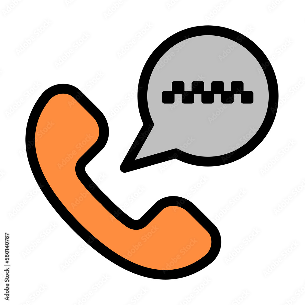Call, bulb icon. Simple color with outline elements of taxi service icons for ui and ux, website or mobile application on white background Call, bulb icon. Simple color with outline elements of taxi service icons for ui and ux, website or mobile application on white background
