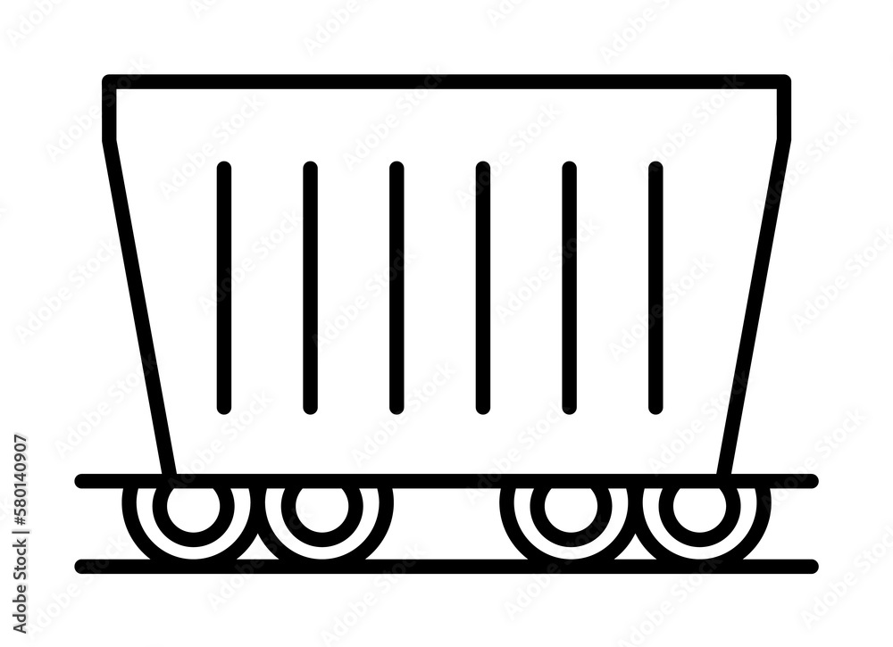 Railway carriage train icon. Element of train station icon on white background Railway carriage train icon. Element of train station icon on white background