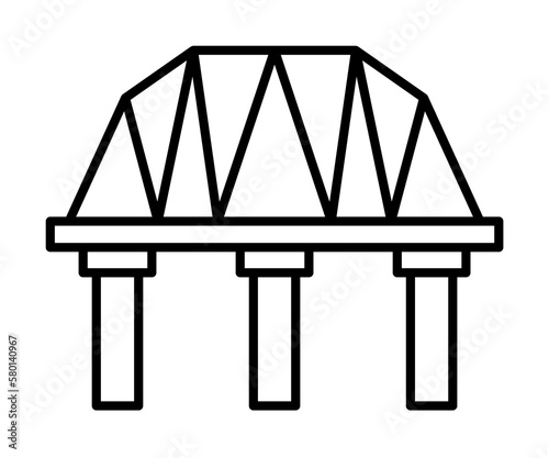 Bridge railway icon. Element of train station icon on white background