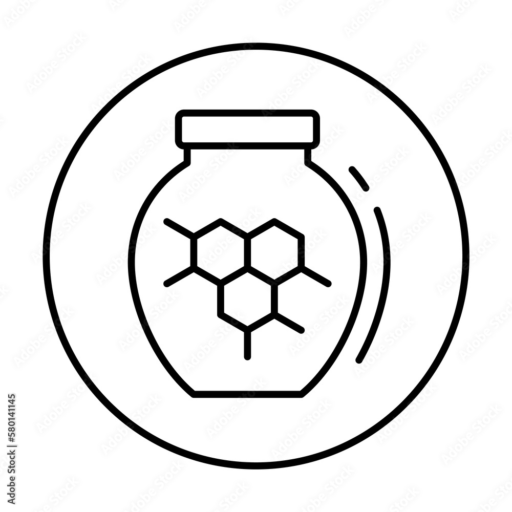 Honey, vegan icon. Simple line, outline elements of vegetarian icons for ui and ux, website or mobile application on white background Honey, vegan icon. Simple line, outline elements of vegetarian icons for ui and ux, website or mobile application on white background