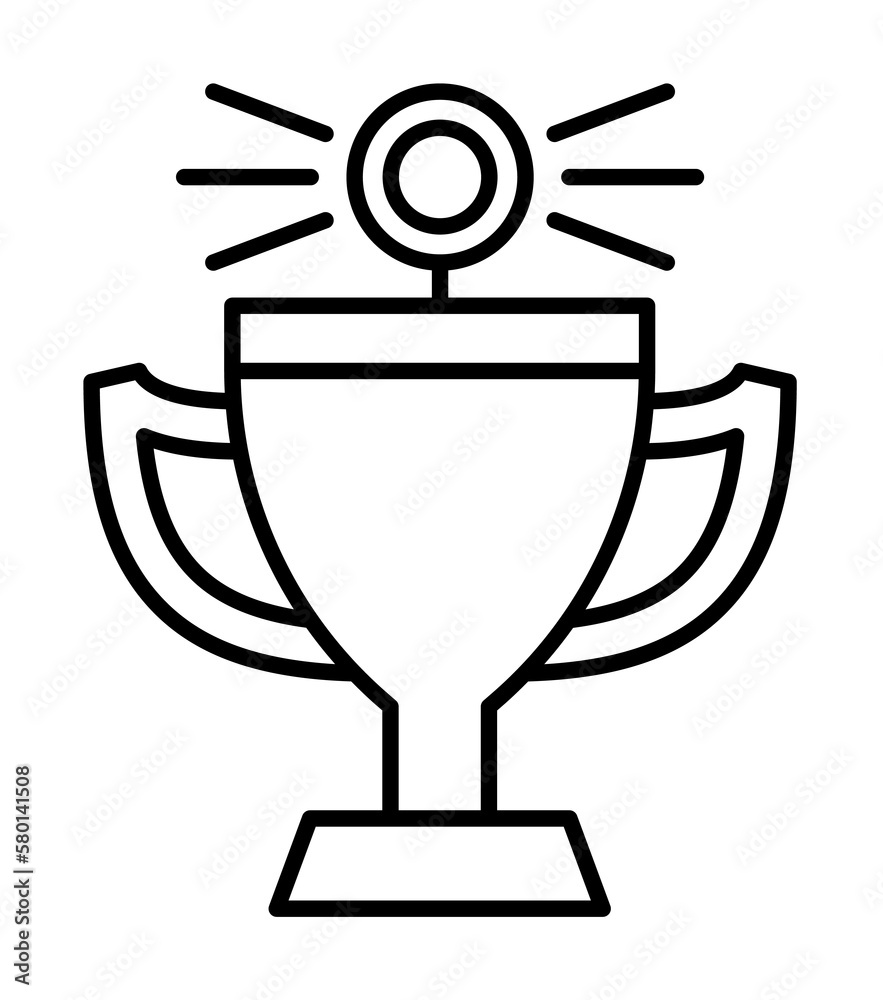 Trophy, winner icon. Element of winner line icon on white background Trophy, winner icon. Element of winner line icon on white background