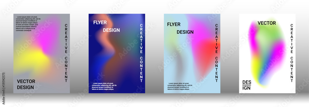 Artistic covers design. Creative fluid colors backgrounds. Set of abstract covers