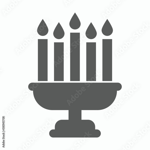candle icon, beeswax candle vector