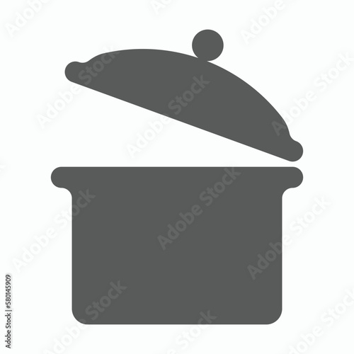 pot icon, crock vector illustration