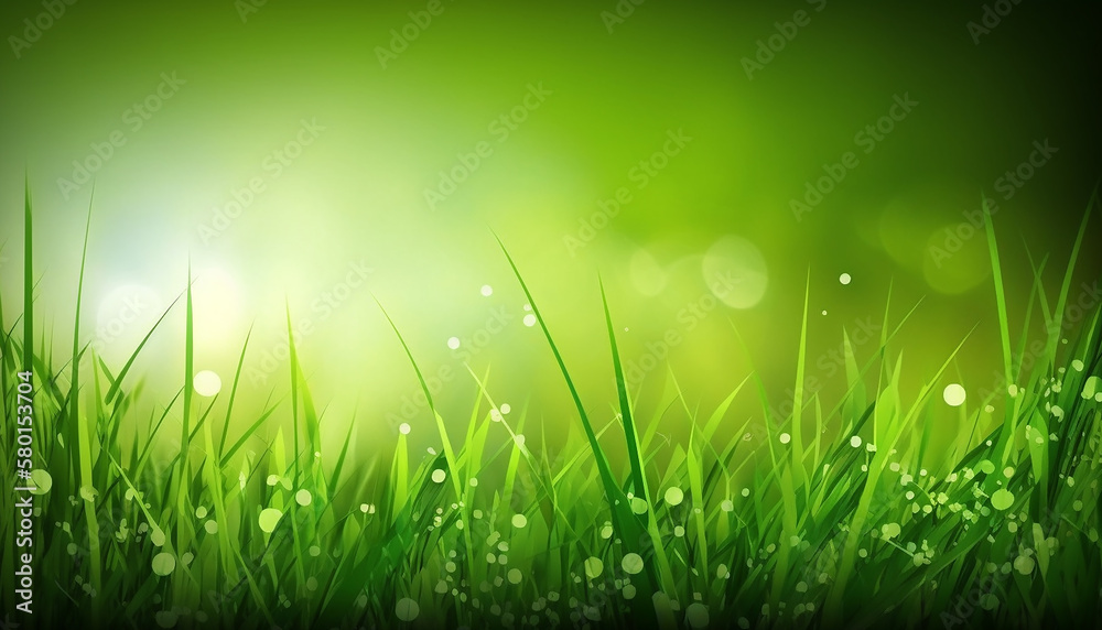 Green Grass Background. Created with Generative AI.