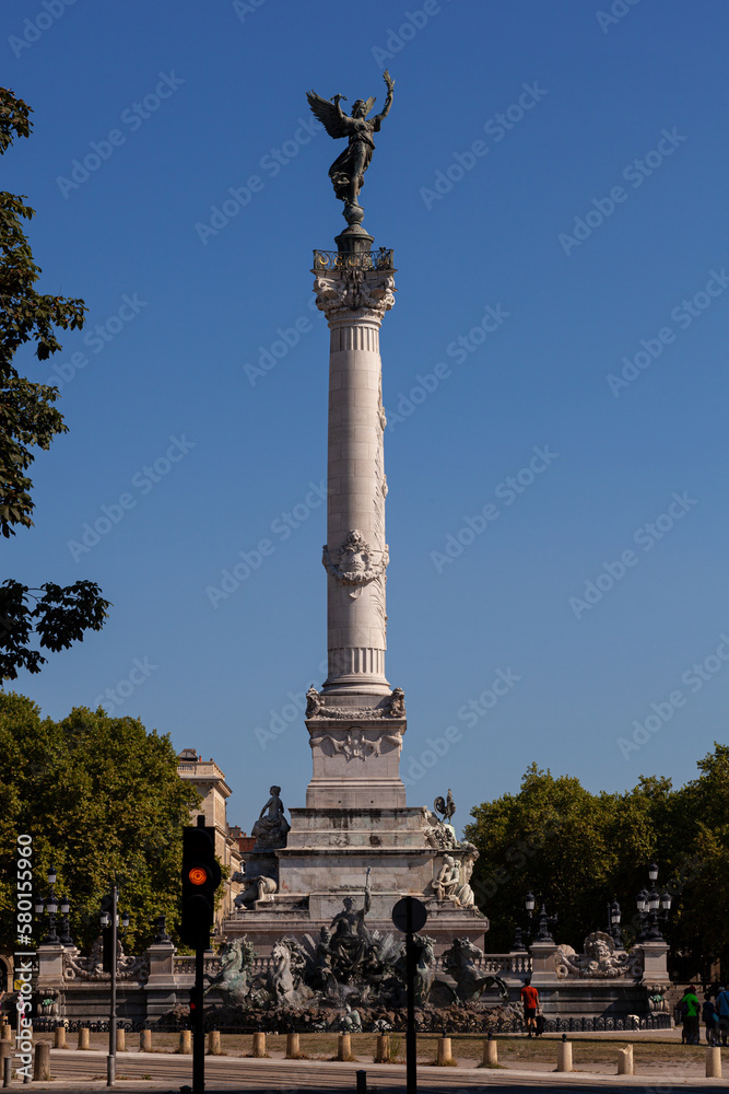 View of a monument, Fontaine Des Quinconces, Monument Aux Girondins, Bordeaux