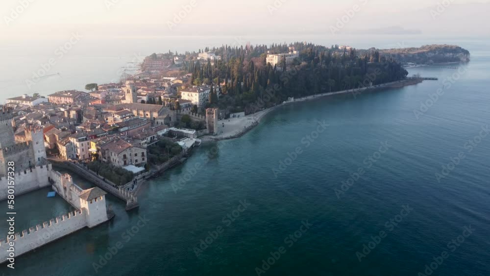 Aerial view of Sirmione Italy