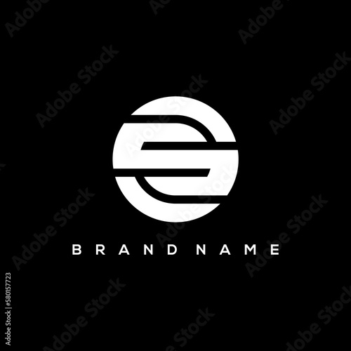 Alphabet initial S and OS logo design vector