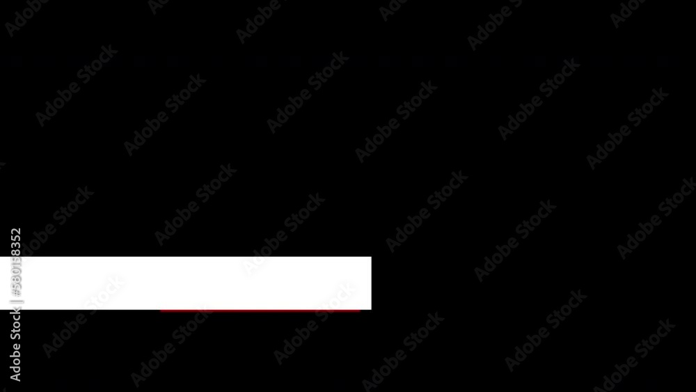 Lower Third Title Red-White, Animated Template on Blank Background