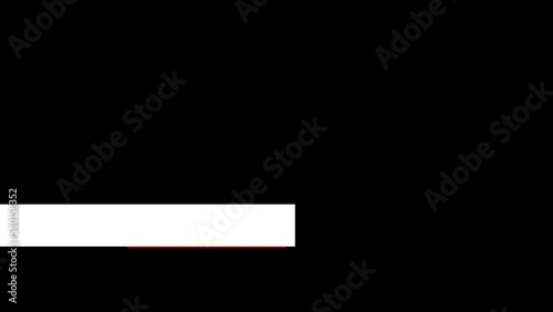Lower Third Title Red-White, Animated Template on Blank Background