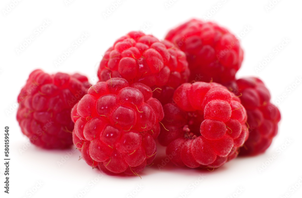 Group of raspberries. Group of raspberries.