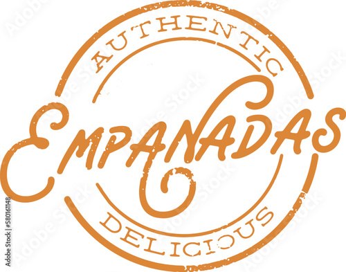 Authentic Empanadas Menu Rubber Stamp