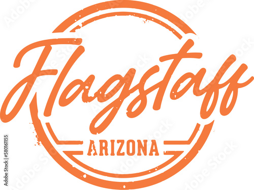 Flagstaff Arizona Rubber Stamp Design