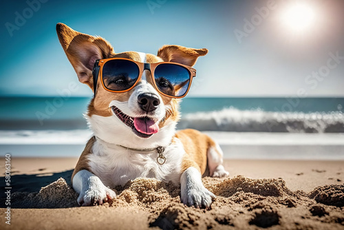 dog on the beach © rodrigo
