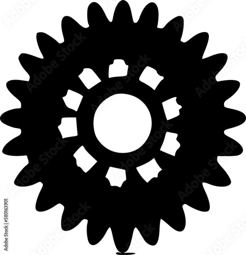 Gear | Minimalist and Simple Silhouette - Vector illustration