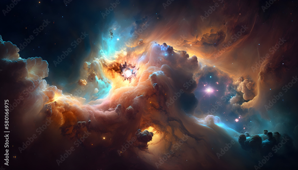 Universe, space nebula background