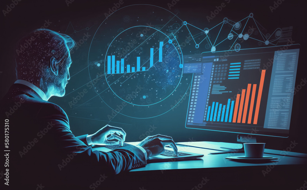 Analyst working with Business Analytics and Data Management System on ...