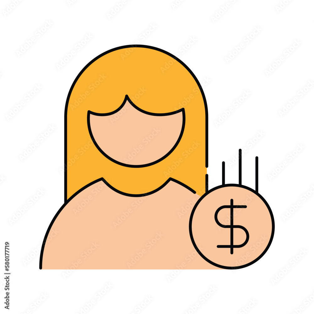 Naklejka premium Business women icon