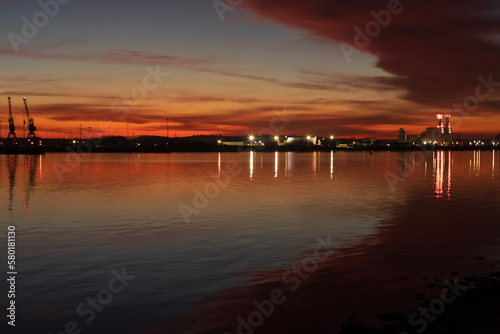 Sunset over Southampton Docks © Emanuil