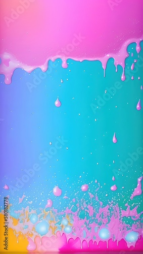 Abstract Pastel Drips Runs Dots Background Wallpaper Generative AI illustration