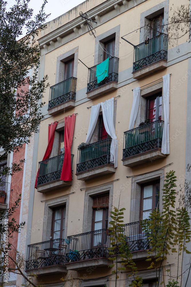 Naklejka premium Appartments in Barcelona, Spain