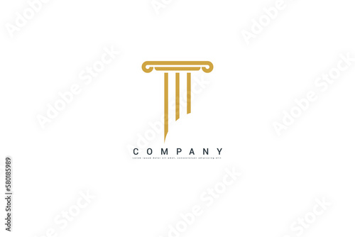 pillar shape with gold color
