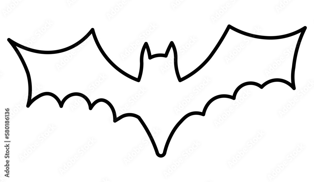 bat illustration as halloween illustration, spooky vector with ...
