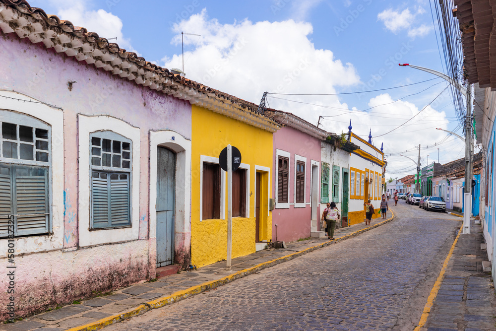 Typical colonial houses in Marechal Deodoro