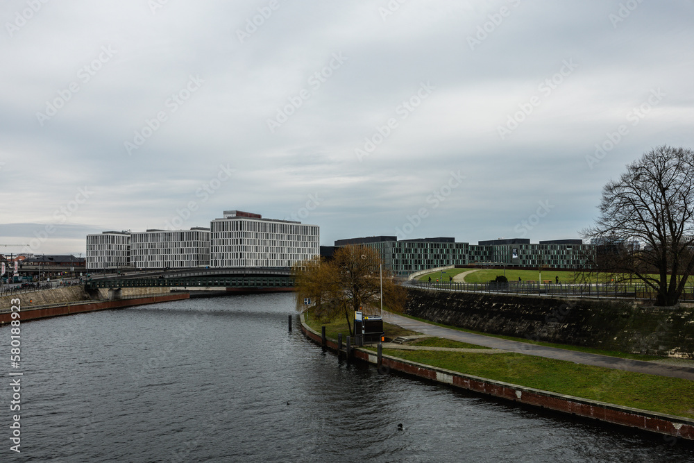 Berlin, office buildings along the river