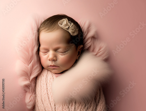 Fotografia image generated with artificial intelligence simulating a newborn photograghy