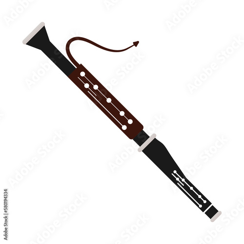 Bassoon vector icon. Musical Instruments collection for mobile concept and web apps design.eps