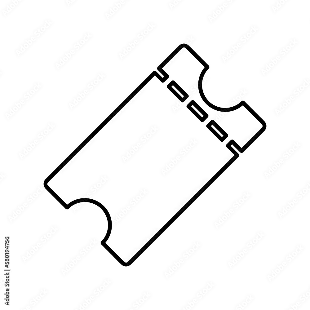 Ticket icon flat, film concept vector cinema flat illustration Ticket icon flat, film concept vector cinema flat illustration