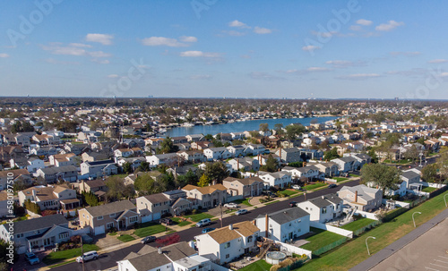 Drone View of Bellmore Long Island