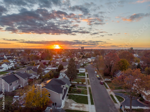 Photography Levittown, NY at Sunset Drone View