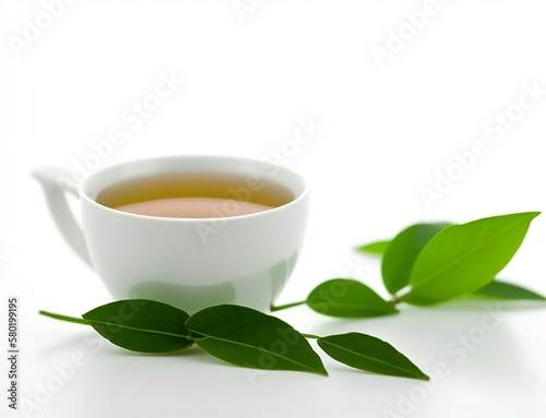 Green tea, leaf - Illustration