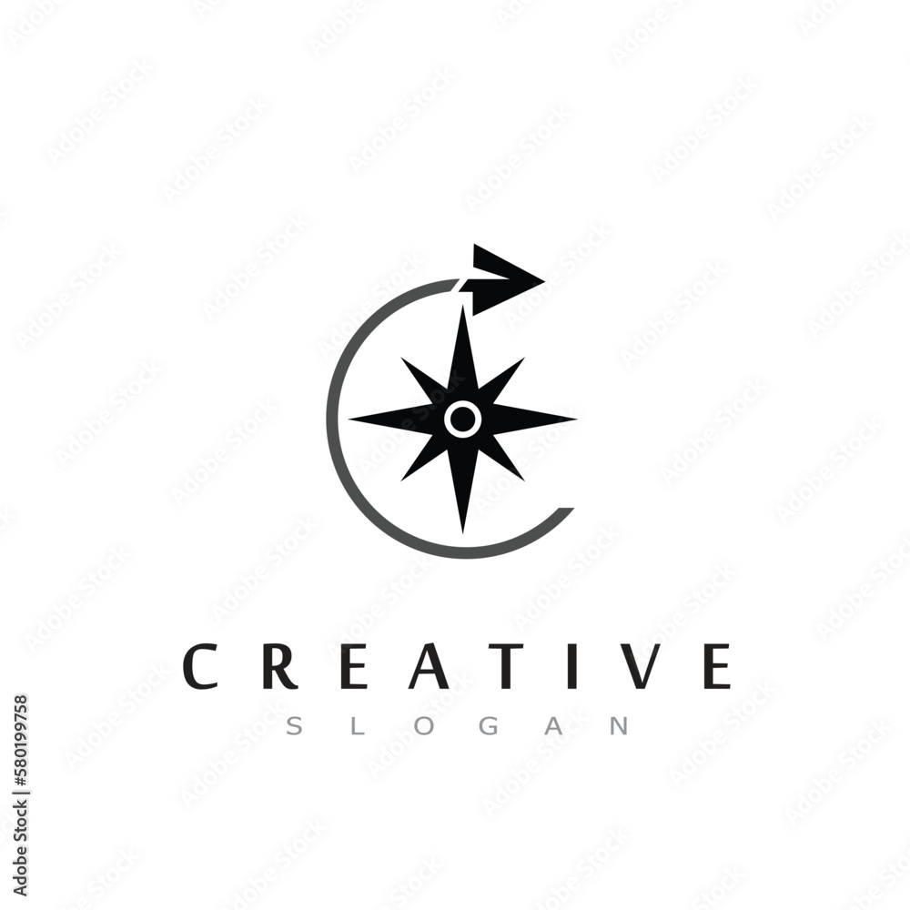 Creative Compass Concept Logo Design Template Creative Compass Concept Logo Design Template