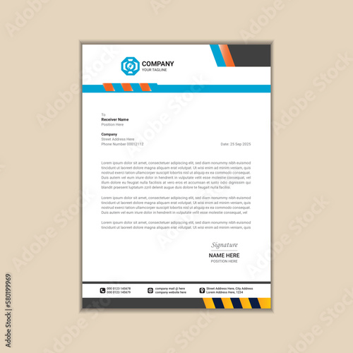 "Sleek and Professional Vector Letterhead Template"