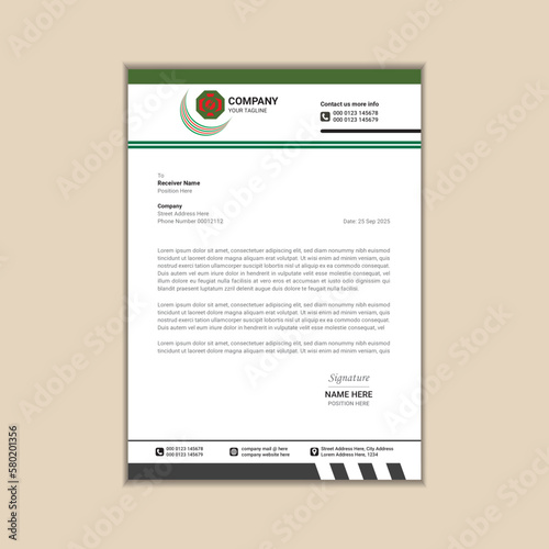 "Minimalist Business Letterhead Vector Design"