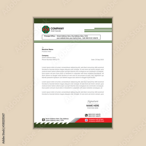 "Minimalist Business Letterhead Vector Design"