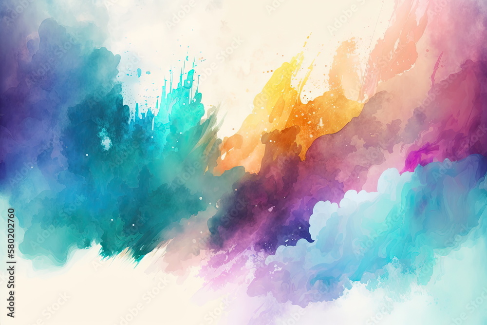 watercolor background, Made by AI, Artificial intelligence