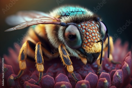 Busy Bee in Macro Photography