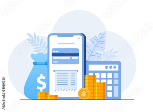 accounting or finance concept, business plan and budget, analyst, accountant, economic, flat illustration vector banner and background