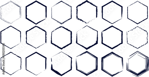 Mega bundle of different ink brush strokes:rectangle,square and round freehand drawings.Ink splatters,grungy painted lines,artistic design elements:waves,circles,triangles.Vector paintbrush set.