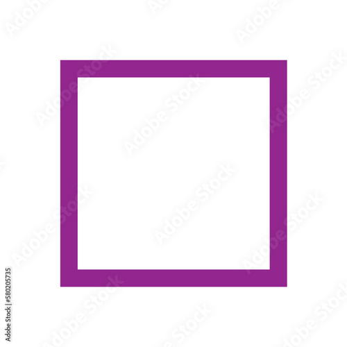 purple square frame line design transparant png