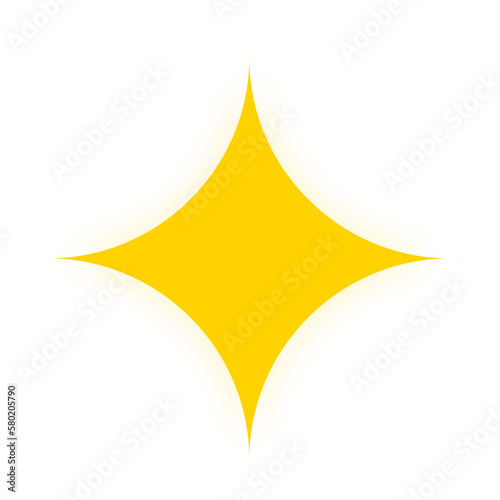 sparkle icon yellow light element  Sparkling stars ornament yellow light design transparant background