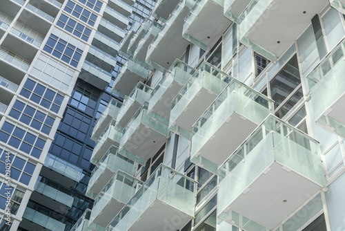 modern building balconies  photo